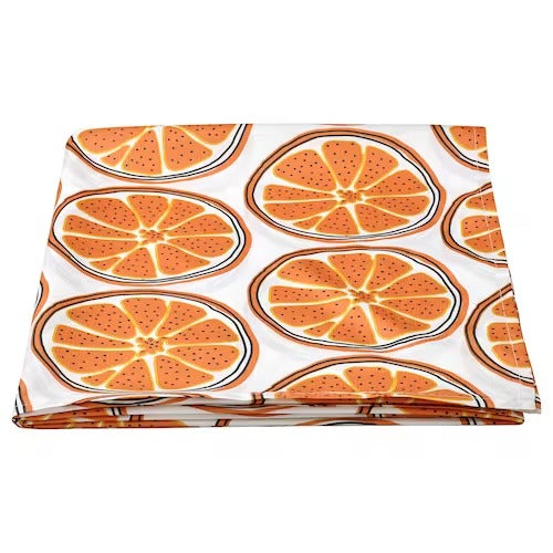TORVFLY Tablecloth, patterned/off-white orange | Table Linen | Home textiles