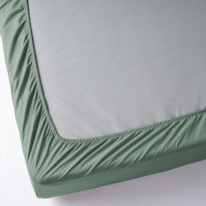 IKEA ULLVIDE Fitted sheet, grey/green | IKEA Bedsheets | IKEA Home textiles | Eachdaykart