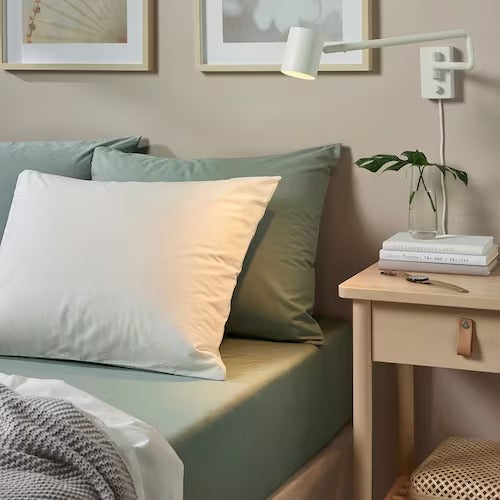 IKEA ULLVIDE Fitted sheet, grey/green | IKEA Bedsheets | IKEA Home textiles | Eachdaykart