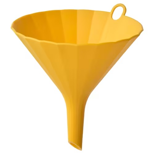 UPPFYLLD Funnel, bright yellow | Cooking preparation tools