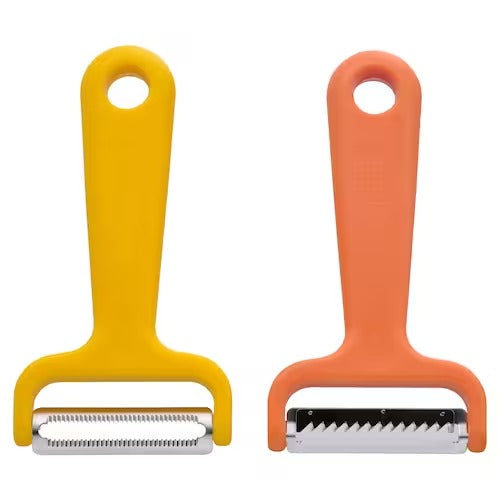 IKEA UPPFYLLD Vegetable cutters, set of 2, bright yellow/bright orange | IKEA Cooking preparation tools | Eachdaykart