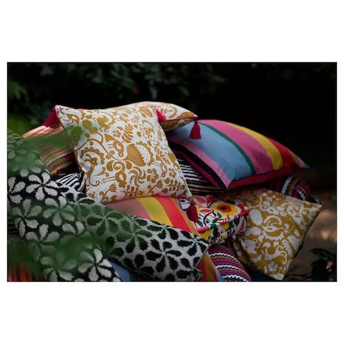 IKEA URSPRUNGLIG Cushion cover, white/golden-brown | IKEA Cushion covers | IKEA Home textiles | Eachdaykart