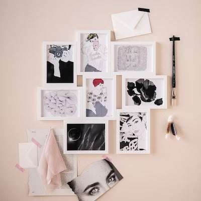 IKEA VAXBO Collage frame for 8 photos, white | IKEA Collage photo frames | IKEA Frames & pictures | Eachdaykart