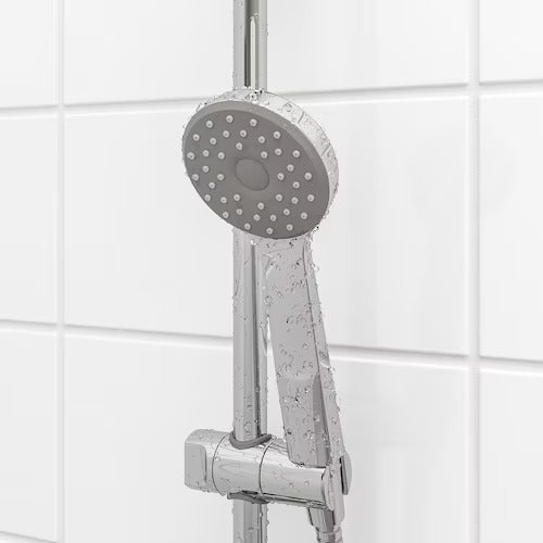 IKEA VALLAMOSSE Riser rail with handshower kit, chrome-plated | IKEA Showers | IKEA Bathroom products | Eachdaykart