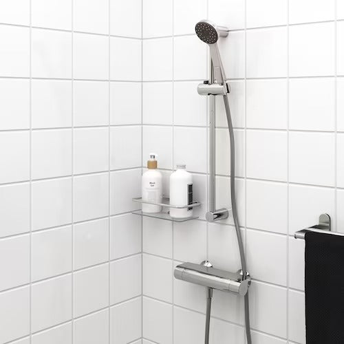 IKEA VALLAMOSSE Riser rail with handshower kit, chrome-plated | IKEA Showers | IKEA Bathroom products | Eachdaykart