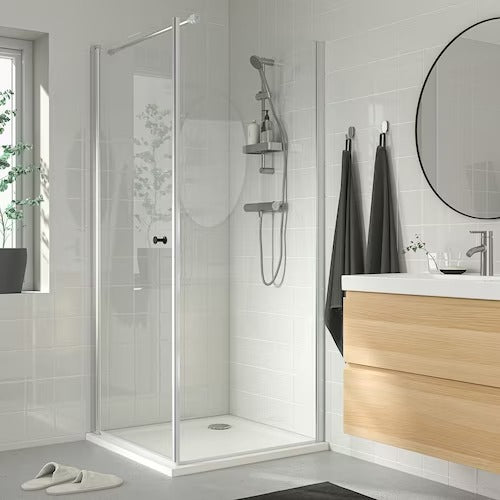 IKEA VALLAMOSSE Riser rail with handshower kit, chrome-plated | IKEA Showers | IKEA Bathroom products | Eachdaykart