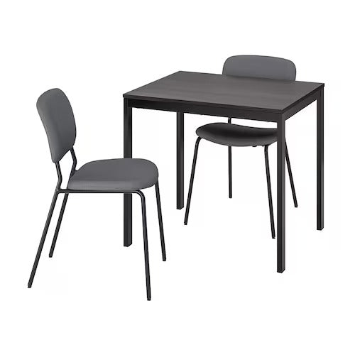 IKEA VANGSTA / KARLJAN Table and 2 chairs, black dark brown/Kabusa dark grey |  IKEA Dining sets up to 2 chairs | IKEA Dining sets | Eachdaykart