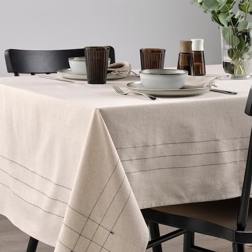 IKEA VARARV Tablecloth, dark grey/natural | IKEA IKEA Table Linen | IKEA Home textiles | Eachdaykart