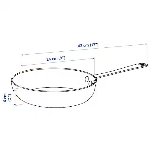 IKEA VARDAGEN Frying pan, carbon steel | IKEA Frying Pans | IKEA Frying Pans & Woks | Eachdaykart