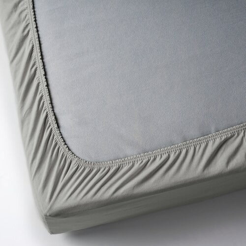 IKEA VARVIAL Fitted sheet, light grey | IKEA Bedsheets | IKEA Home textiles | Eachdaykart