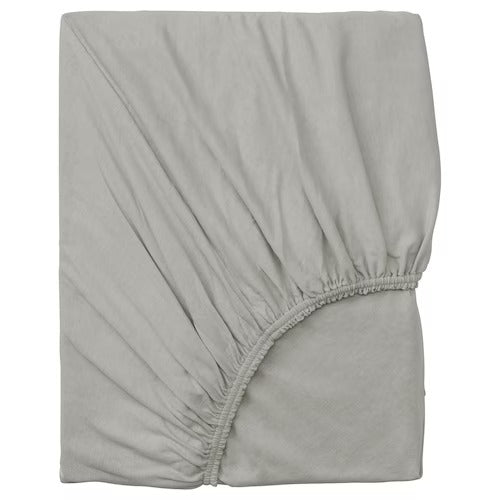 IKEA VARVIAL Fitted sheet, light grey | IKEA Bedsheets | IKEA Home textiles | Eachdaykart