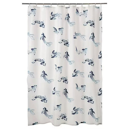 IKEA VATTENSJON Shower curtain, white blue/fish | IKEA Showers | IKEA Bathroom products | Eachdaykart