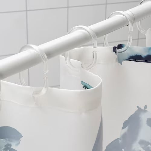 IKEA VATTENSJON Shower curtain, white blue/fish | IKEA Showers | IKEA Bathroom products | Eachdaykart