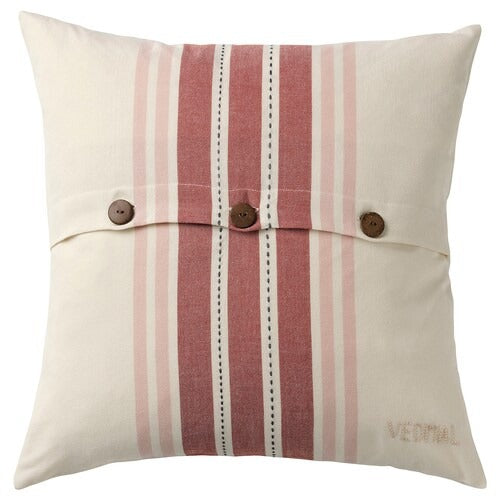 IKEA VEDMAL Cushion cover, handmade/stripe light red-pink | IKEA Cushion covers | IKEA Home textiles | Eachdaykart