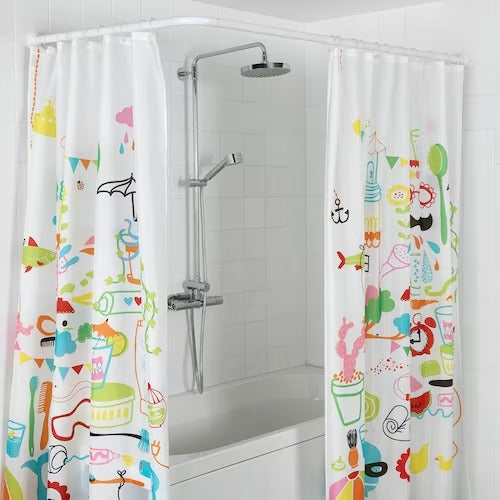 IKEA VIKARN Shower curtain rod, white | IKEA Showers | IKEA Bathroom products | Eachdaykart