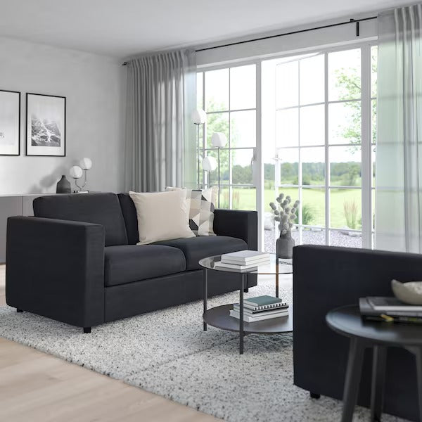 IKEA Vimle 2 seat sofa saxemara black blue