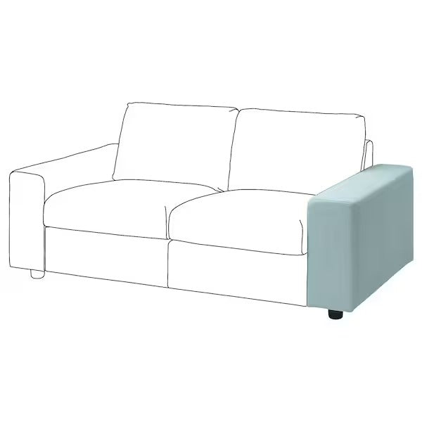 IKEA Vimle armrest with wide armrests saxemara light blue