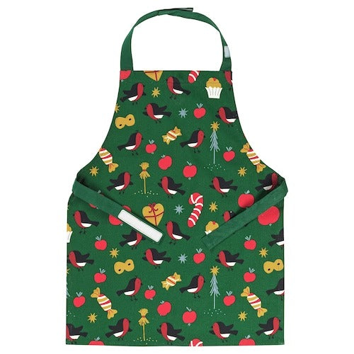 IKEA VINTERFINT Children's apron, bird pattern green | IKEA Spa accessories | IKEA Home textiles | Eachdaykart