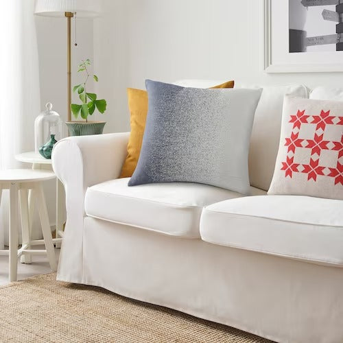 IKEA VINTERFINT Cushion cover, white/blue | IKEA Cushion covers | IKEA Home textiles | Eachdaykart