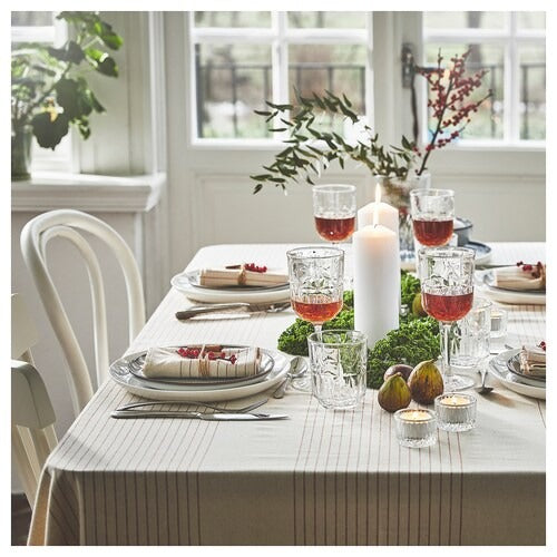 IKEA VIPPSTARR Tablecloth, stripe pattern red/natural | IKEA IKEA Table Linen | IKEA Home textiles | Eachdaykart