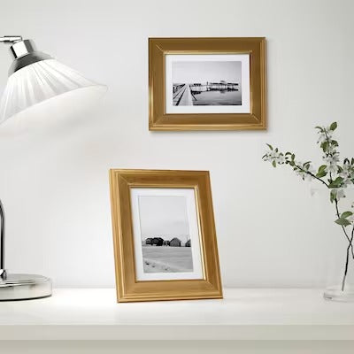 IKEA VIRSERUM Frame, gold-colourr | IKEA Picture & photo frames | IKEA Frames & pictures | Eachdaykart
