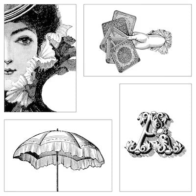 IKEA YLLEVAD Art card, madame, pack of 4 | IKEA Art cards | IKEA Frames & pictures | Eachdaykart