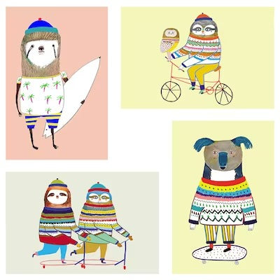 IKEA YLLEVAD Art card, outdoor activies, pack of 4 | IKEA Art cards | IKEA Frames & pictures | Eachdaykart