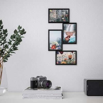 IKEA YLLEVAD Collage frame for 4 photos, black | IKEA Collage photo frames | IKEA Frames & pictures | Eachdaykart