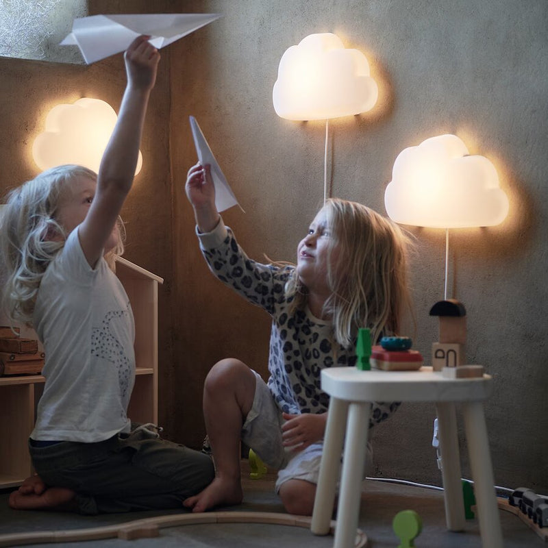 IKEA UPPLYST LED wall lamp, cloud white | IKEA Children's lighting | Eachdaykart - EachDayKart