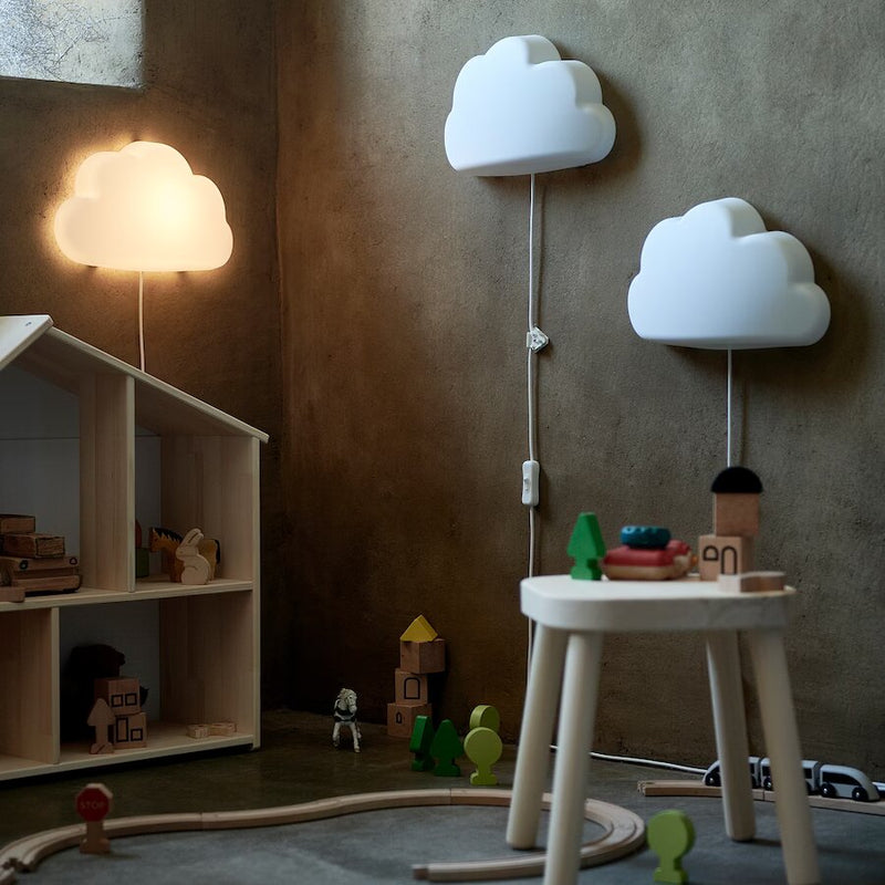 IKEA UPPLYST LED wall lamp, cloud white | IKEA Children's lighting | Eachdaykart - EachDayKart