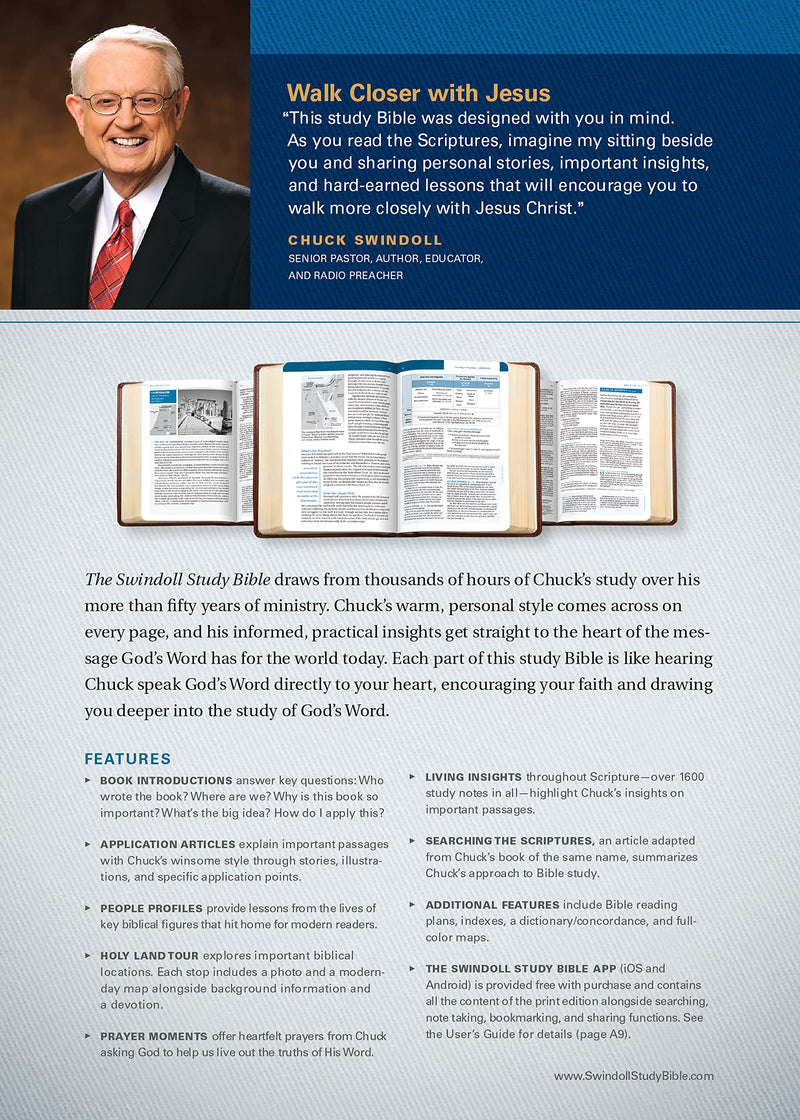NLT Swindoll Study Bible | English Study Bibles | christian Books - EachDayKart