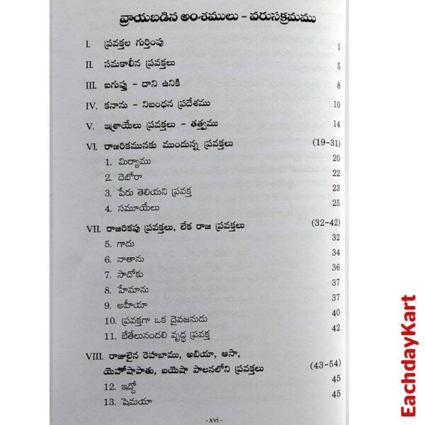 Old Testament 41 prophets by RavIndra prasad kolagani – Telugu christian books - EachDayKart