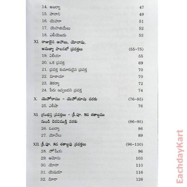 Old Testament 41 prophets by RavIndra prasad kolagani – Telugu christian books - EachDayKart