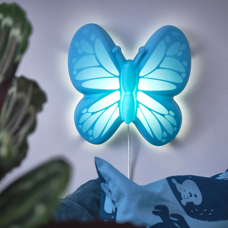 IKEA UPPLYST LED wall lamp, butterfly light blue IKEA Children's lighting Eachdaykart