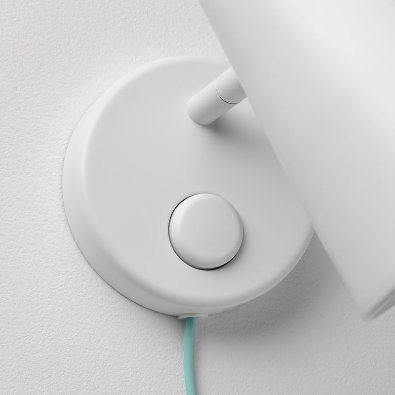 IKEA FUBBLA LED wall lamp, white | IKEA Children's lighting | Eachdaykart - EachDayKart