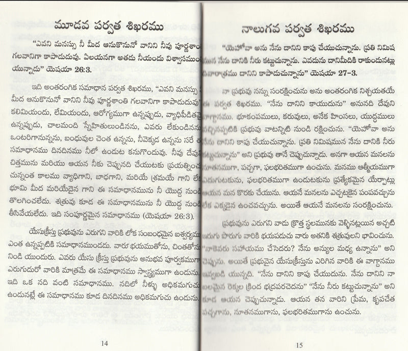 Forty Mountain Peaks by Bro Bakht Singh in Telugu | Telugu Bakht Singh Books | Telugu Christian Books - EachDayKart