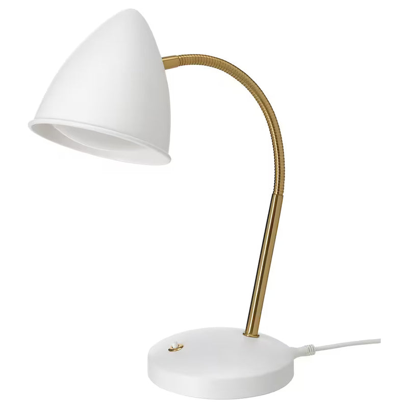 IKEA ISNALEN LED work lamp, white/brass-colour | IKEA Children's lighting | Eachdaykart - EachDayKart