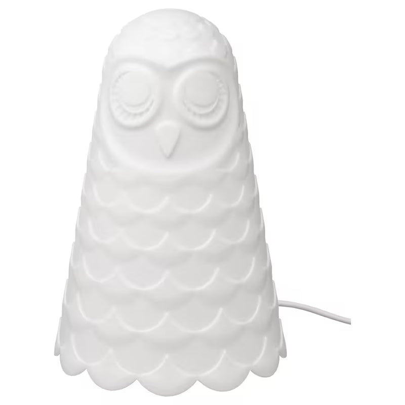 IKEA SOLBO Table lamp, white/owl, 23 cm (9 ") | IKEA Children's lighting | Eachdaykart - EachDayKart