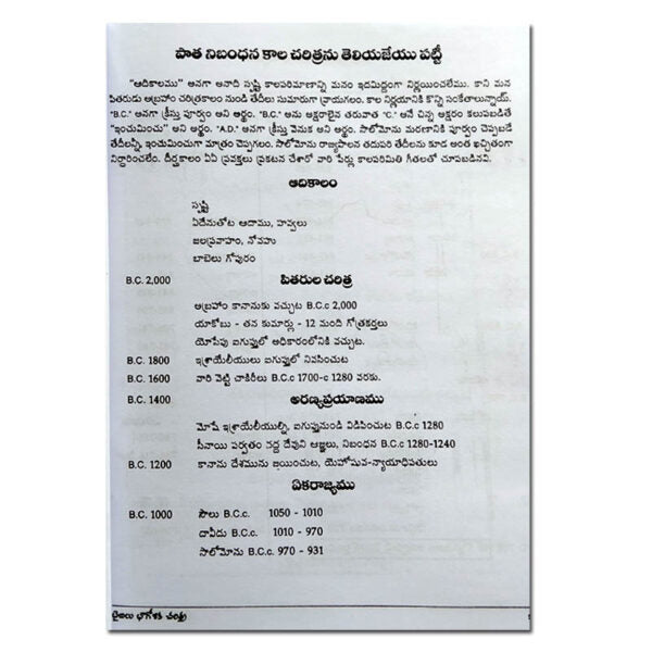 Bible Geographical History of the Bible – By.Olive Rogers – Telugu christian books - EachDayKart