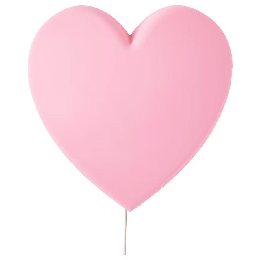 IKEA UPPLYST LED wall lamp, heart pink | IKEA Children's lighting | Eachdaykart