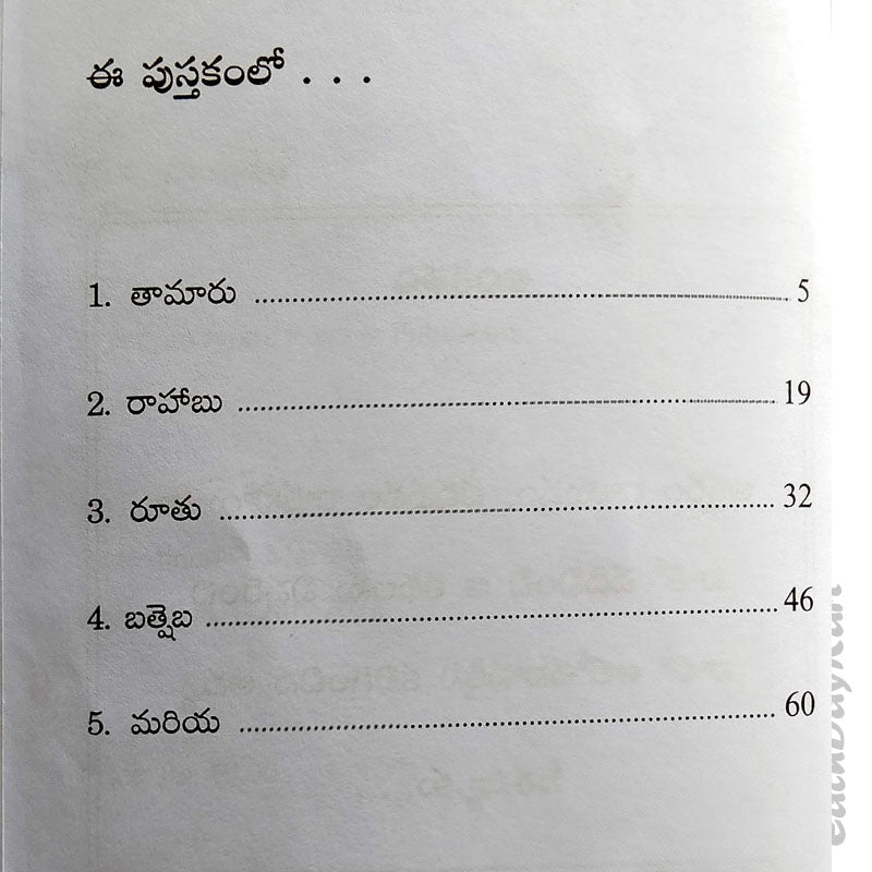 Women in the Geneology of Jesus Christ – Telugu – Telugu Christian books - EachDayKart