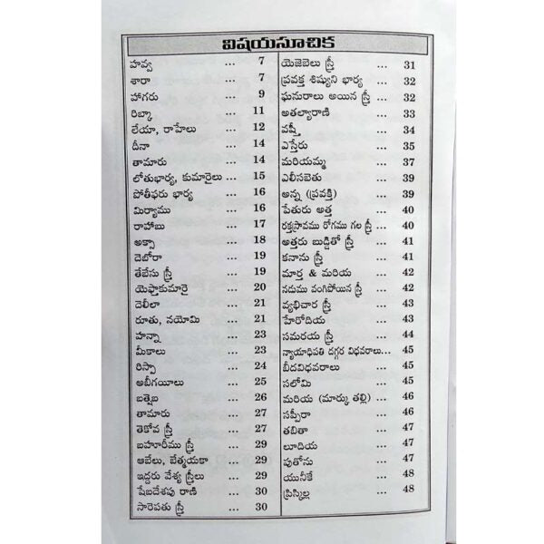 Biographies of women in the Bible – Telugu – Paperback – Written by Devupalli Santosh – Telugu christian books