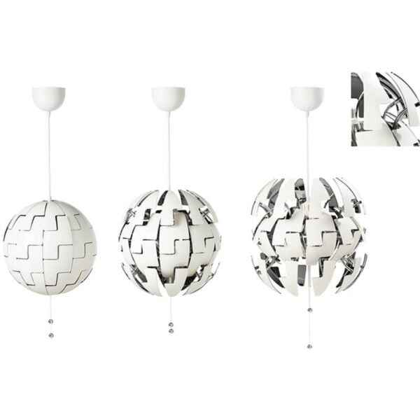 IKEA PS 2014 Pendant lamp, white/silver-colour | Eachdaykart - EachDayKart