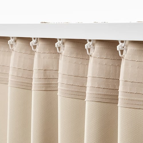 IKEA ANNAKAJSA Room darkening curtains, 1 pair, beige | IKEA Room darkening curtains | IKEA Curtains | Eachdaykart - EachDayKart