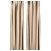 IKEA ANNAKAJSA Room darkening curtains, 1 pair, beige | IKEA Room darkening curtains | IKEA Curtains | Eachdaykart - EachDayKart