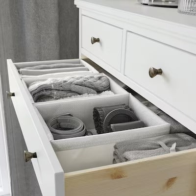 IKEA BAXNA Organiser, grey/white | IKEA Bathroom boxes & baskets | IKEA Storage boxes & baskets | IKEA Small storage & organisers | Eachdaykart - EachDayKart