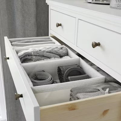 IKEA BAXNA Organiser, grey/white | IKEA Bathroom boxes & baskets | IKEA Storage boxes & baskets | IKEA Small storage & organisers | Eachdaykart