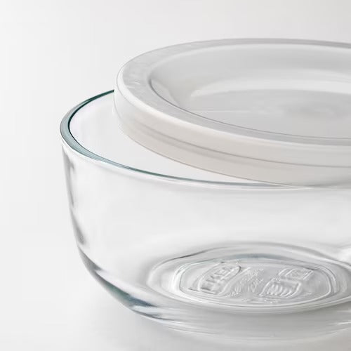 IKEA BESTAMMA Food container with lid, set of 3, glass | Food containers | Storage & organisation | Eachdaykart