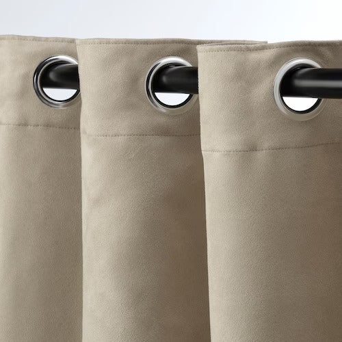 IKEA BIRTNA Block-out curtains, 1 pair, beige | IKEA Block-out curtains | IKEA Curtains | Eachdaykart - EachDayKart