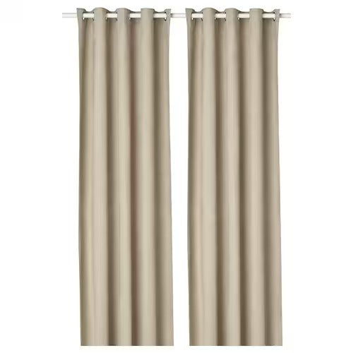 IKEA BIRTNA Block-out curtains, 1 pair, beige | IKEA Block-out curtains | IKEA Curtains | Eachdaykart - EachDayKart